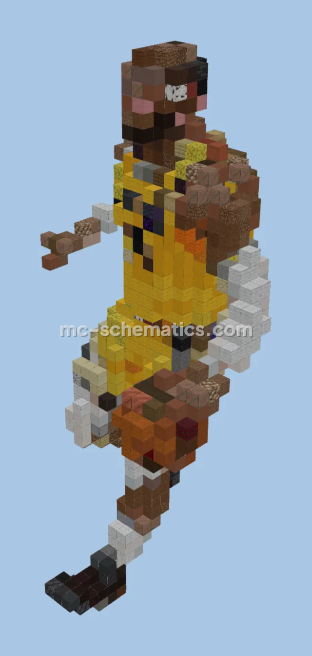 LeBron James Pixel Art Statue