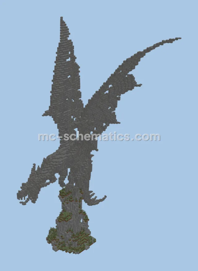 Majestic Dragon Sculpture for Minecraft Worlds