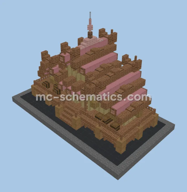 Medieval Viking Wooden Base House
