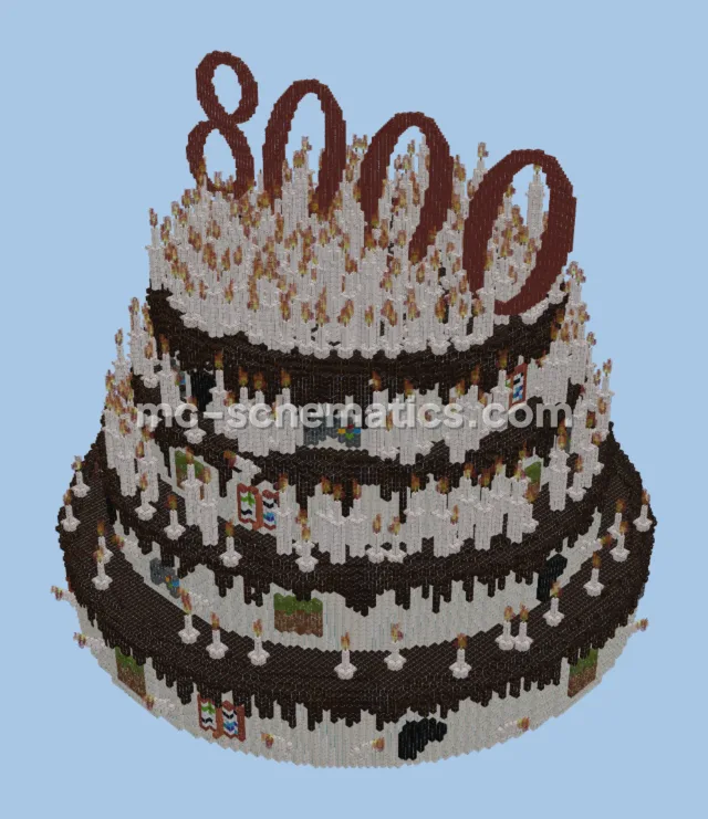Patreon 8000 Followers Cake Tower