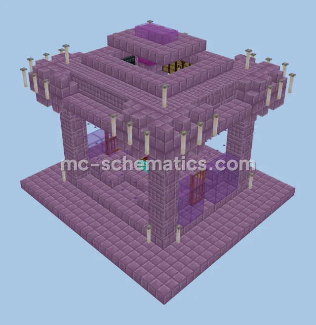 Purple House with Windows