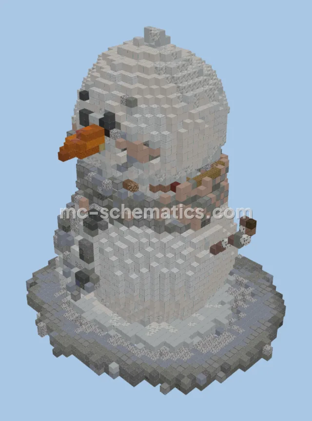 Small Cartoon Snowman Build
