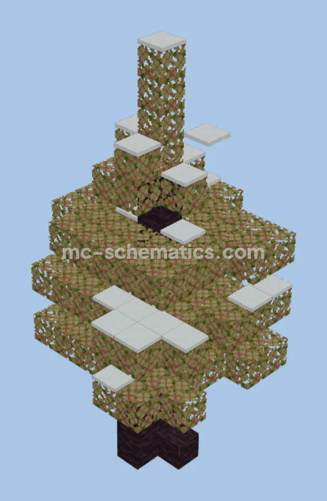 Snow-Covered Conifer Tree Pack for Minecraft Winter Biomes