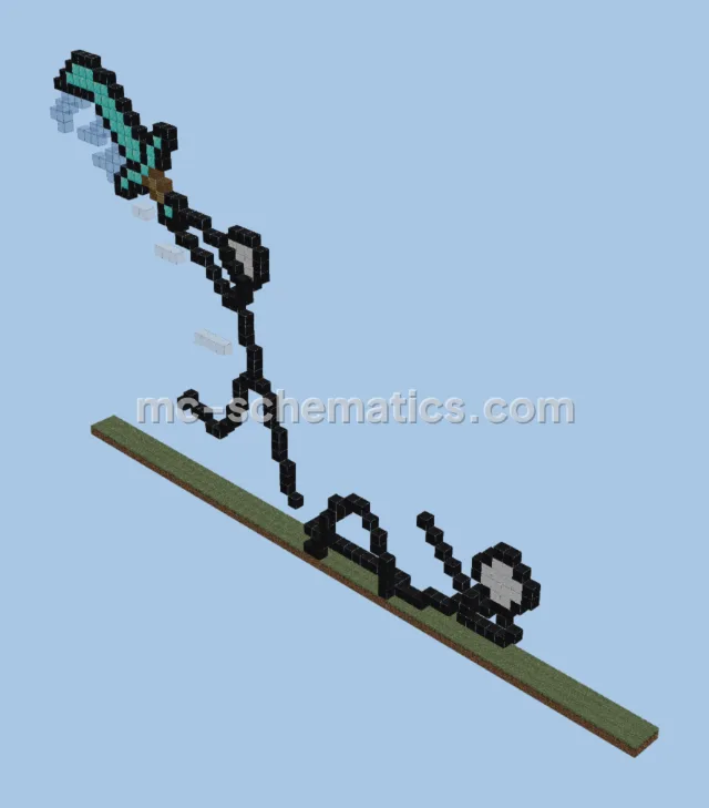 Stickman Battle Pixel Art