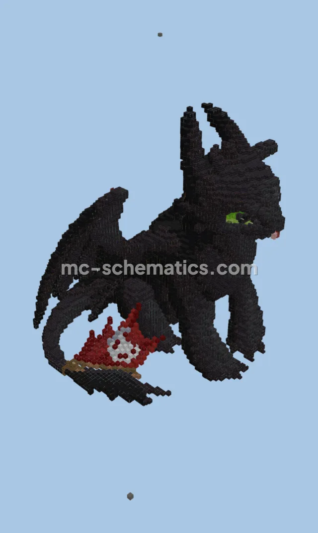 Toothless Dragon Mountain Sculpture