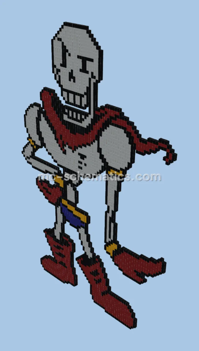Undertale Papyrus Combat Sprite Pixel Art