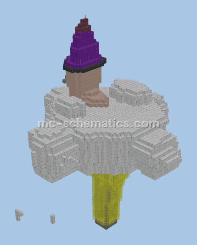 Worm Wizard Cloud with Iron Farm
